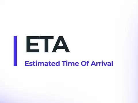 ETA meaning: estimated time of arrival of a delivery