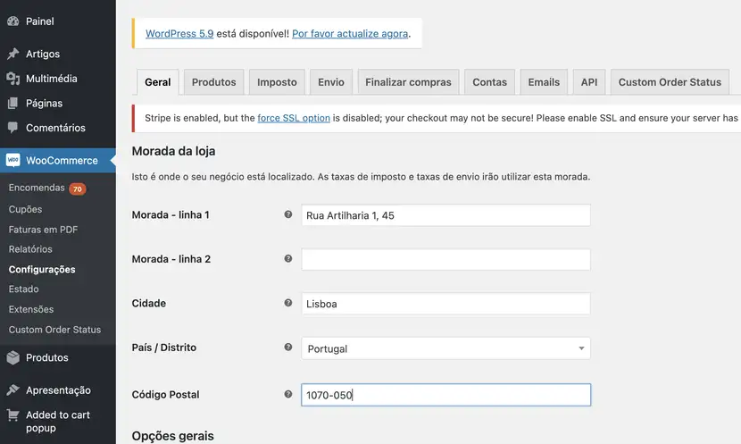 woocommerce configurar envios