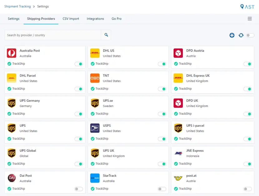Advanced Shipment Tracking AST