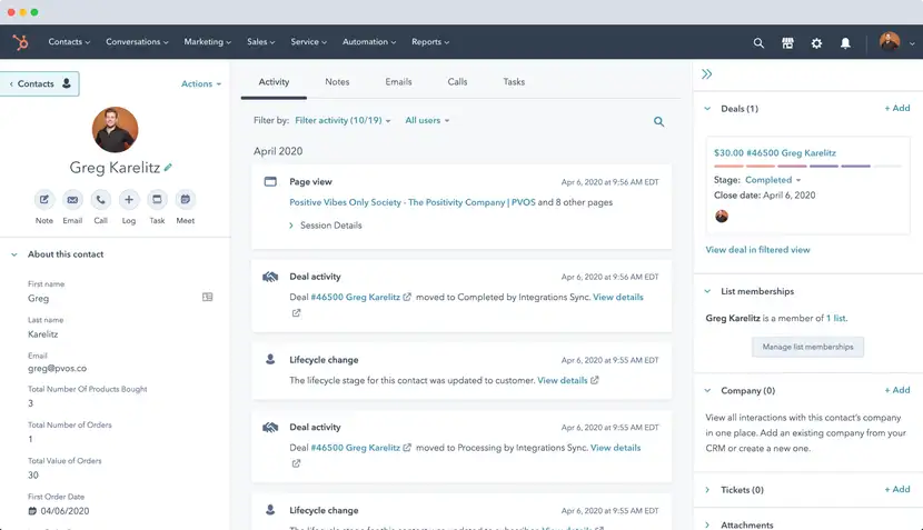 HubSpot für WooCommerce