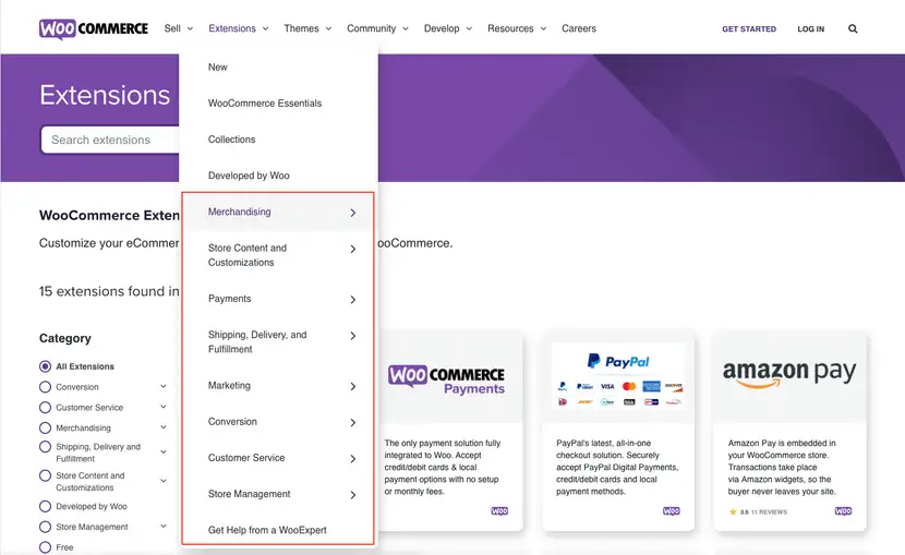 WooCommerce Erweiterungen Store