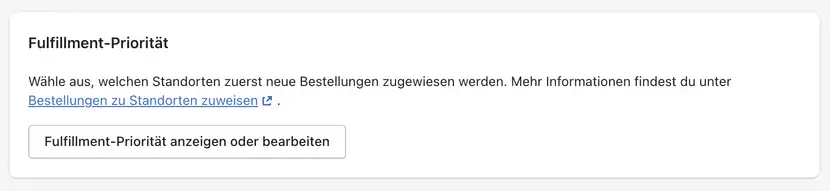 Shopify Standorte