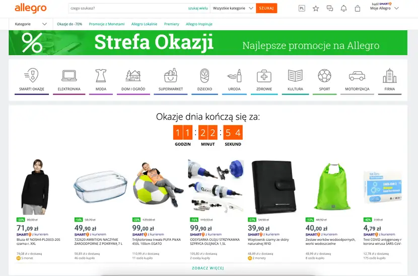 Strefa Okazji pozwala na sprzedaż produktów przecenionych w serwisie Allegro