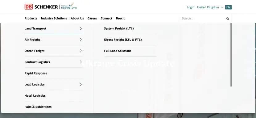db schenker webpage