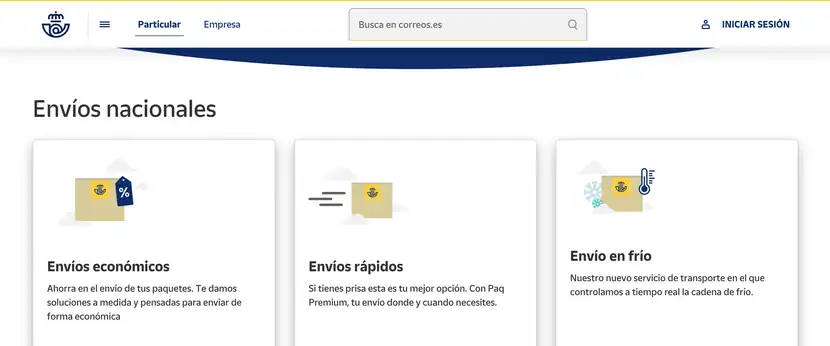 correos empresa de transporte para tiendas online en españa