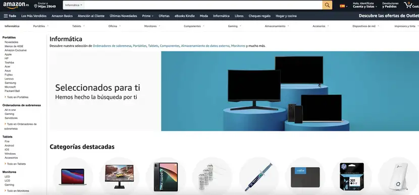 página web amazon españa 
