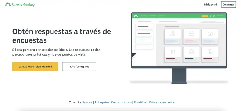 herramienta survey monkey para conocer la opinión de los clientes
