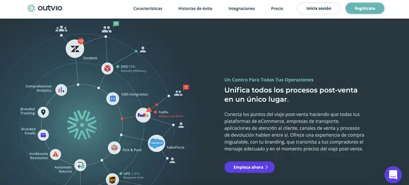 Outvio UX interfaz