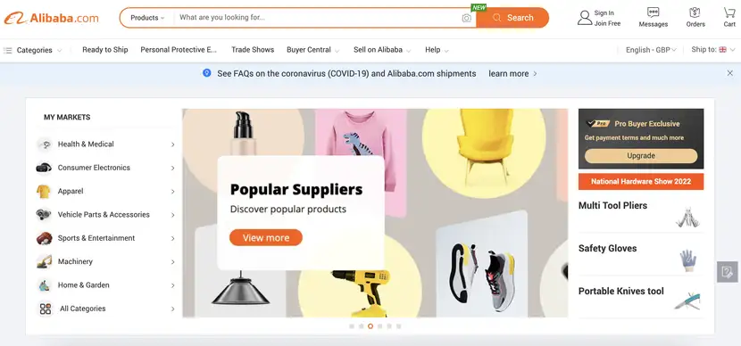 alibaba marketplace for online sellers