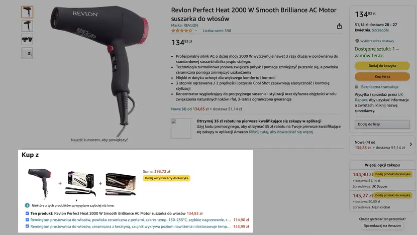 cross selling n przykładzie Amazon