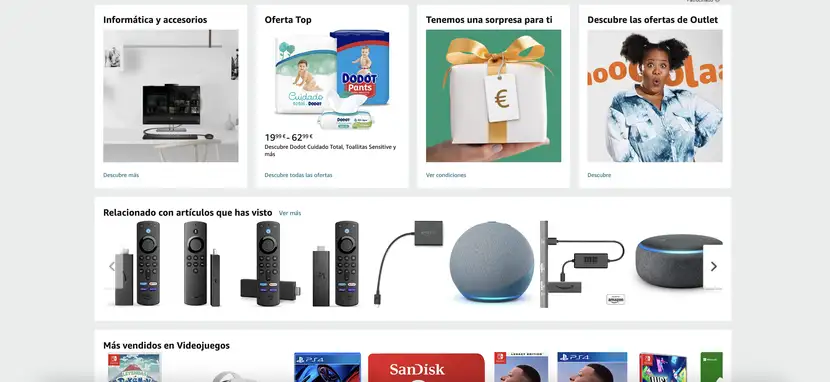 Imagen de un catálogo de producto de Amazon.