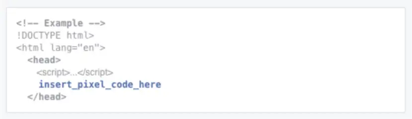como inserir o código fo facebook pixel no meu website