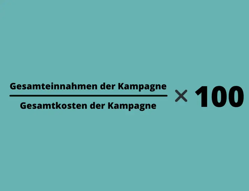 roas berechnen anhand dieser einfachen formel