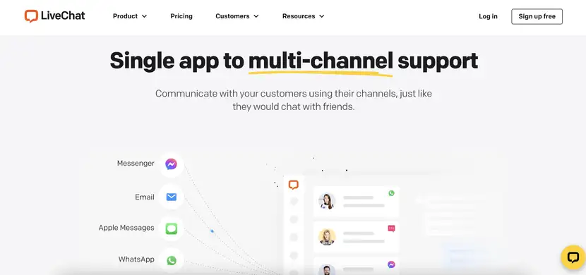 livechat es una herramienta de atención al cliente tipo chatbot