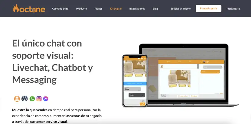 OCT8NE es una herramienta que ayuda a la tienda online a resolver dudas durante el proceso de compra del cliente 