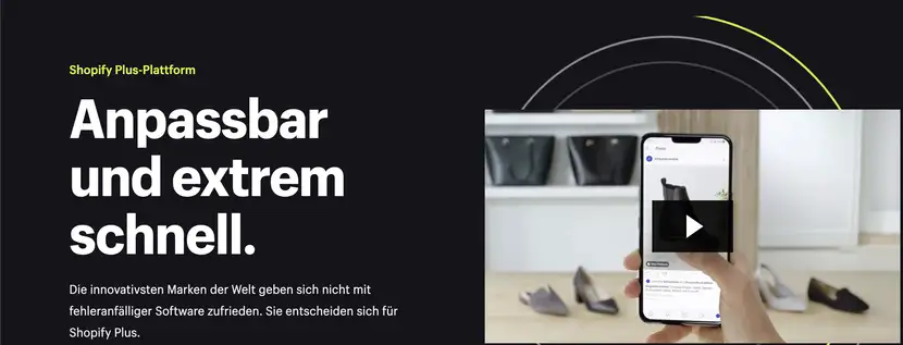 landing page von shopify plus