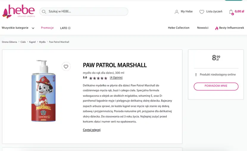 karta charakterystyki produktu hebe
