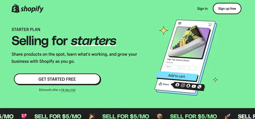 shopify lite website