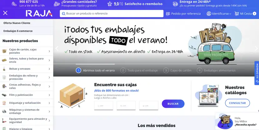 Empresa de packaging para eCommerce, Rajapack.