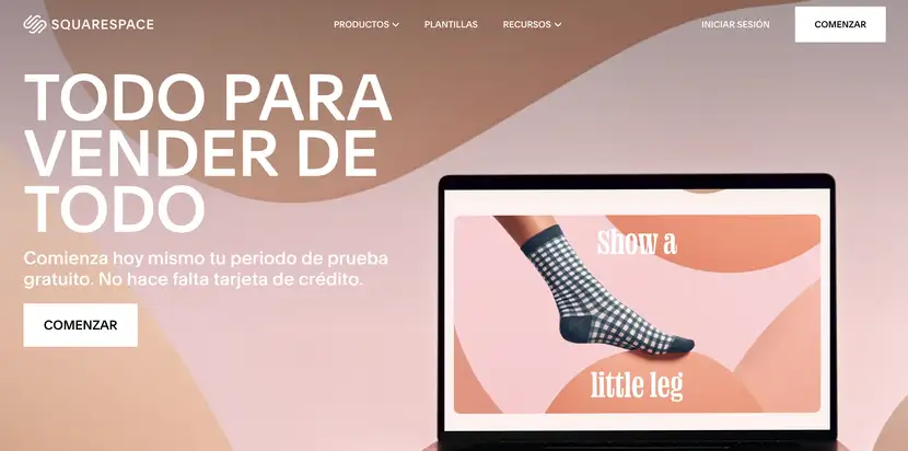 Squarespace es una plataforma para la venta online.