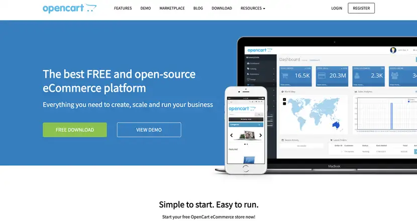 Plataforma eCommerce Opencart.