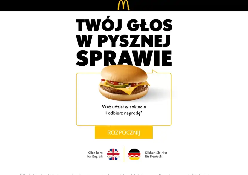 Przykład badania satysfakcji klientów Mcdonalds ankieta