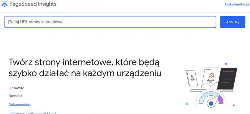 PageSpeed Insights to narzędzie do sprawdzania szybkości witryny internetowej, w celu polepszenia SEO oraz wypromowania sklepu internetowego