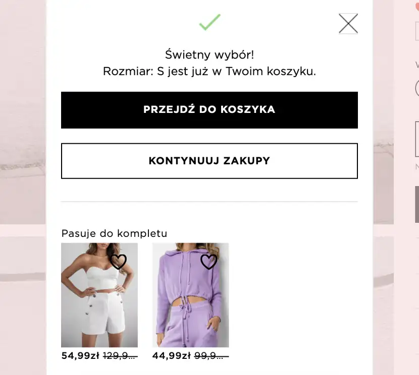 Przykład powiadomienia push born2be