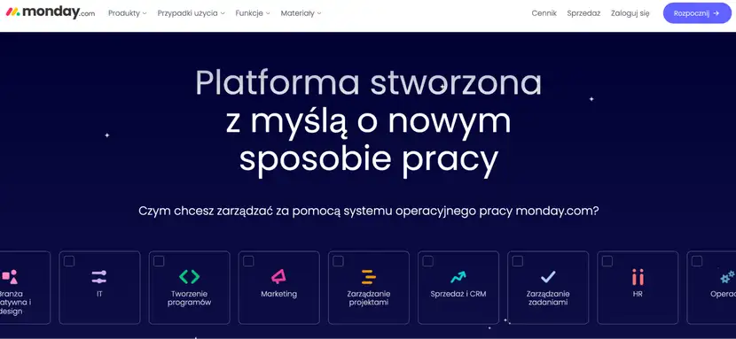 strona główna narzędzia workflow monday.com