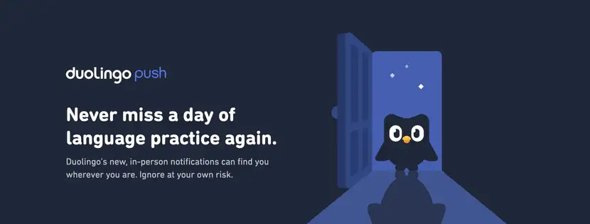 notificações push da duolingo