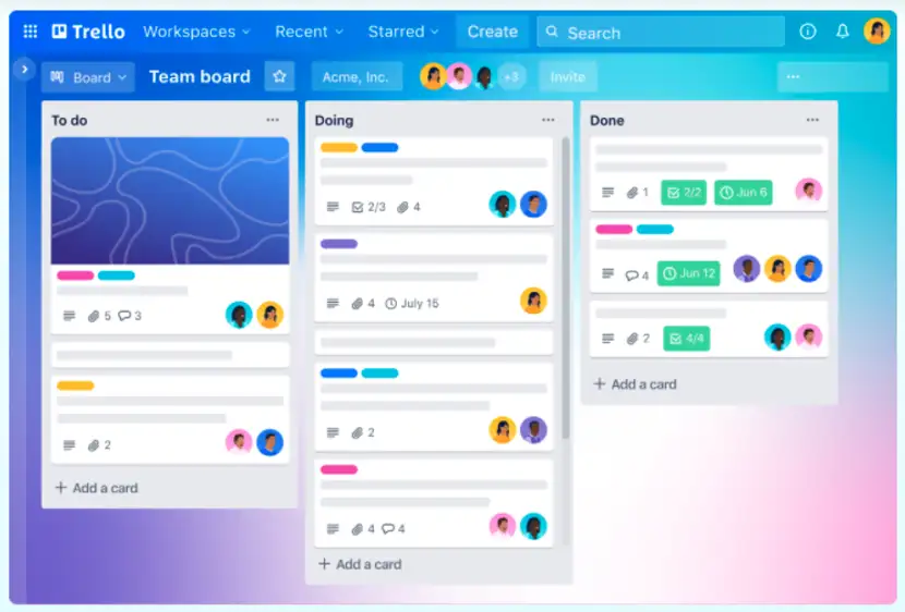trello ferramenta para a criação de workflows
