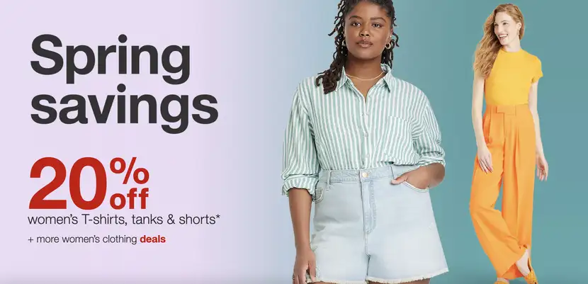 target offers discounted items on a banner