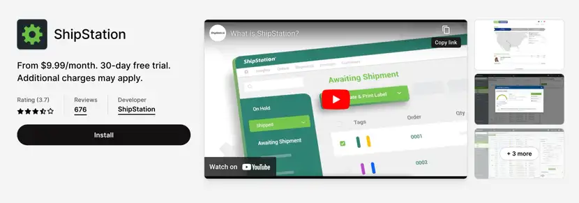 aplicacion de envios de shipstation para shopify