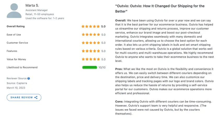 outvio review