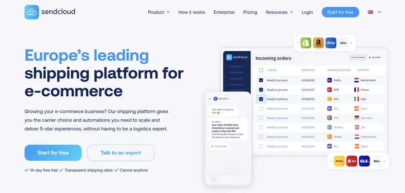 sendcloud shipping platform