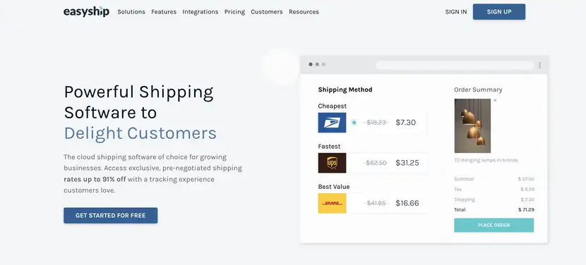 easyship cloud shipping system management