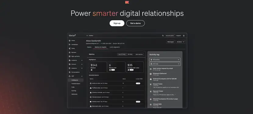 klaviyo software para emailing en ecommerce