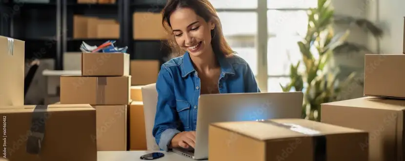 Empleada del servicio de atención al cliente de un eCommerce