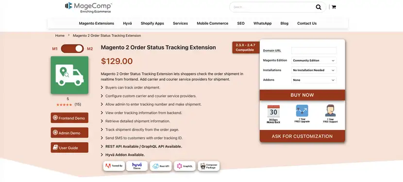 magecomp tracking for magento
