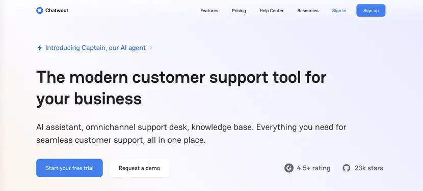 chatwoot self customer service live chat